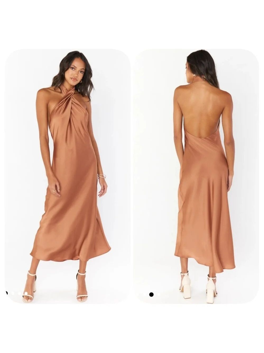 NWOT Show Me Your MuMu Jasmine Halter Midi Dress